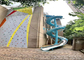 สนามเด็กเล่นในร่มไฟเบอร์กลาสปีนกำแพงประดิษฐ์ด้วยระบบ Auto Belay