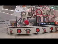 อุปกรณ์สนามเด็กเล่นในร่มสำหรับเด็กแบบกำหนดเองที่น่าสนใจพร้อม Ball Pool Magic Slide